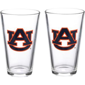 The Memory Company Officially Licensed NCAA 16 oz Pint Glasses Set of 2-16 oz Pint Glass, Licensed Team Drinkware, Stylish Gameday Glassware, Team Logo