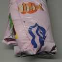 Joyreap 4 Piece Toddler Bedding Set for Girls- Ocean Theme Pink Design, Microfiber Toddler Bedding Comforter Set for All Seasons