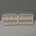 NEW Foldable & Double Protection Portable Weekly Pill Organizer 2 Times A Day with Etched Labels, AM PM 7 Day Week Medicine Box, Daily Travel Pill Case Holder Dispenser for Vitamin, Supplement - Khaki