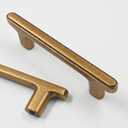 Asidrama 10 Pack 3 Inch(76mm) Antique Brass Kitchen Cabinet Handles, Cabinet Pulls Kitchen Cabinet Hardware for Cupboard Drawer Pulls (3" Hole Center)