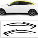 BOGAR TECH DESIGNS for Honda Accord 2023-2025 Side Window Chrome Delete Sticker Decal Vinyl Film Replacement, Gloss Black