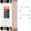 VEVOR EATB28-30 5"x 12" 30 Brazed Plate, Copper/316L Stainless Steel Exchanger for Floor, Water Heating, Snow Melting, Beer Cooling, B08ZDHG8KD