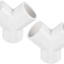 PATIKIL 25mm PVC Pipe Fittings, 1 Pack 3 Way Y Shape Water Tubing Joint Connectors Adapters Union for Garden Irrigation Home Aquarium