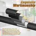 Knurled Cabinet Pulls 6 Pack, 6 Inch Long Cabinet Handles Metal Door Pulls, Kitchen Drawer Pull Knurled Dresser Handles - 5" Hole to Hole, Black & Gold