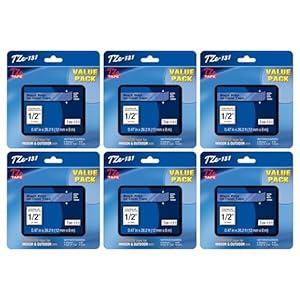 TZe 131 TZ Tape 12mm 0.47 Laminated Clear Label Tape TZe-131 
TZe 131 TZ Tape 12mm 0.47 Laminated Clear Label Tape TZe-131 Replacement for Brother Label Maker Tape Clear TZe131 Tze Tape, Black on Clear for Brother PT-D210 PT-H110 PT-D220 PT-D400 PT-D600, 6 Pack