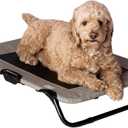 Pet Gear Lifestyle Pet Cot Elevated Bed, No Assembly Required, Premium Tear Resistant Cooling Mesh, Indoor & Outdoor, Lightweight & Portable, 3 Models, 2 Colors (30.0"L x 20.0"W x 5.6"Th, Cloud)