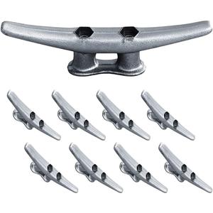 6" Dock Cleats | Weatherproof Galvanized Cast Iron 6 Inch Boat Cleat Tie Downs for Marine Pier or Decorative Nautical Maritime Decor | 4, 8 or 16 Pack
