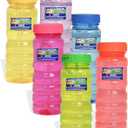 Sunny Days Entertainment 6 Pack Bubble Solution  4oz Bubble Blower Bottles with 6-Hole Wand | Bottle of Bubble Solution for Kids | Birthday Party Favor Toy - Maxx Bubbles