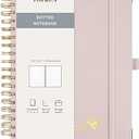 POPRUN Lined Spiral Journal Notebook for Women & Men, B5-7.25 x 9.5in, 220 Pages, 120 GSM College Ruled Notebooks, Hardcover Journals for Work, School, Note Taking Writing, Journaling, Pink