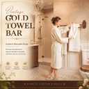 Mifoci Vintage Double Towel Bar, 24 Inch Antique Brass Bathroom Rack, Wall Mounted Heavy Duty Holder with Mounting Hardware for Bath Towels, Kitchen & Shower