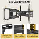 Mounting Dream TV Wall Mount for 32-65 Inch Television,Mount with Swivel and Tilt, Full Motion Bracket with Articulating Dual Arms, Fits 16inch Studs, Max VESA 400X400 mm, 99lbs, MD2380
