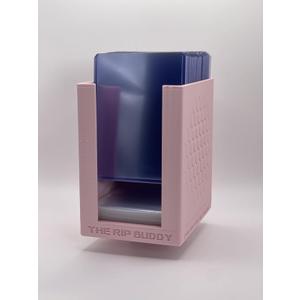 Original Toploader & Penny Sleeve Station - Dual- Compartment - Holds 250 Penny Sleeves & up to 45 Top Loaders Horizontally or up to 60 Vertically - Sports Cards & TCG - 4.75x4.25 Pink