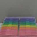 novelinks Transparent 4" x 6" Photo Cases and Clear Craft Keeper with Handle - 16 Inner Cases Plastic Storage Container Box (Multi-colored)
