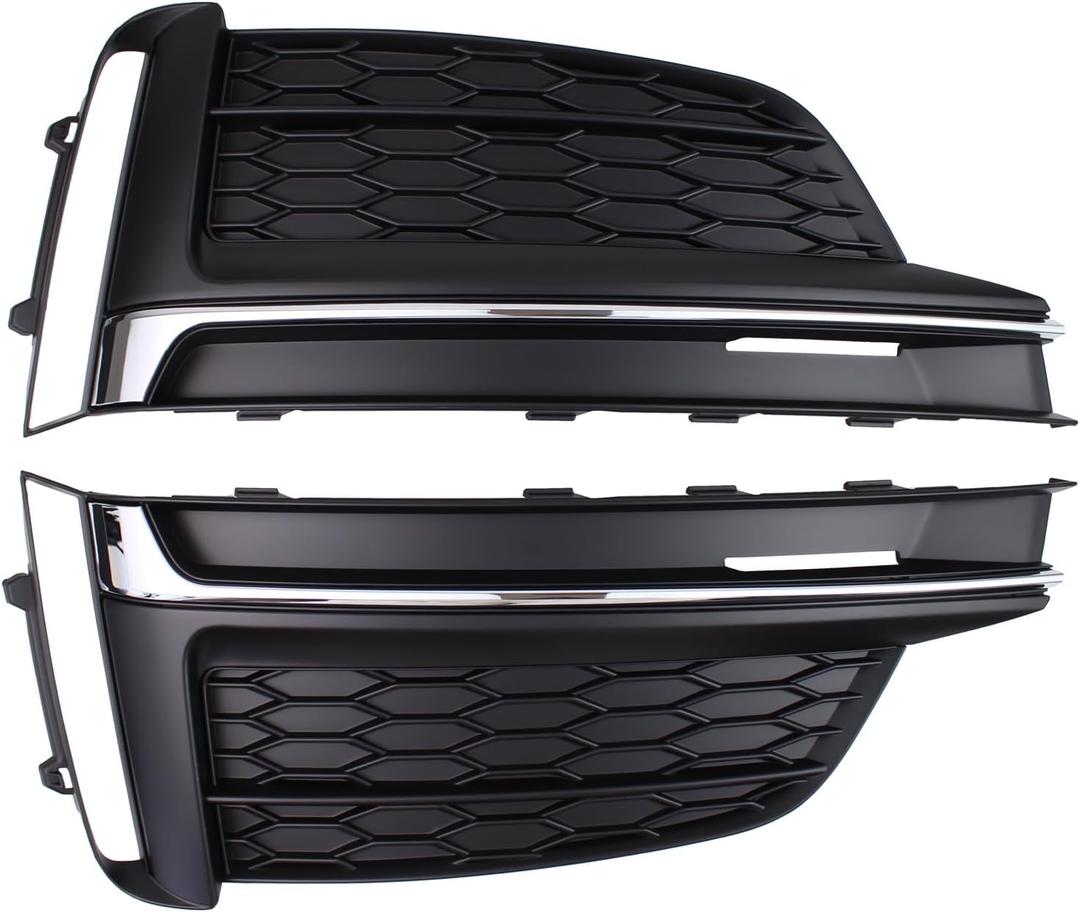 2Pcs Front Driver and Passenger Side Fog Light Grille Cover for Audi | for Audi A5 Quattro, A5 Sportback, S5, S5 Sportback 2018-2019