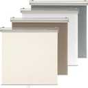 Cordless Roller Shades Blackout Blinds for Indoor Windows - Jacquard Linen Look Thermal UV Blocking Pull Down Shades, Room Darkening for Bedroom, Office, Home (Linen Beige, 23"x72")