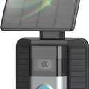 QIBOX Solar Charger Compatible with Ring Video Doorbell (2020 Release), 2.9W Waterproof Continuously Solar Panel, Only for Micro USB Port Adjustable Panel