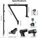 Microphone Arm,Aokeo AK-49 Adjustable Compact Mic Suspension Boom Scissor Arm Stand For Blue Yeti,Snowball iCE, HyperX QuadCast,SoloCast,Elgato Wave,Etc