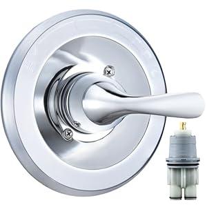 Replacement for Delta Classic 13 Series Single-Function Trim Kit, T13020 Chrome Shower Handle, Fit Delta Shower Valve R10000 Series (Cartridge Included)