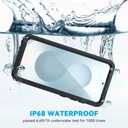 Lanhiem for Samsung Galaxy S25+ Plus Case, IP68 Waterproof Dustproof Case with Built-in Screen Protector, Rugged Full Body Shockproof Protective Cover for Galaxy S25 Plus 6.7 Inch, Black/Clear