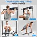 EPHESPORT 2026 Multifunctional Pull Up Bar for Doorway US Patented Design, Foldable, No Drilling or Slipping, Multi-Grip Bar with Resistance Band Hooks, Commercial Alloy Steel, Large PVC Pads, 440 lbs Capacity