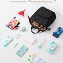LOVEVOOK Small Diaper Bag Backpack, Mini Baby Bag for Girl Boy with Changing Pad, Diaper Backpack for Mom Dad with Stroller Buckles, Black