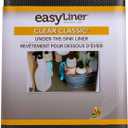 EasyLiner Clear Classic Under The Sink Shelf Liner for Kitchen & Bathroom Cabinets - Easy to Install & Easy to Clean Non Slip Surface - Durable Plastic Shelf Liner - 24 Inches x 4 Feet - Black