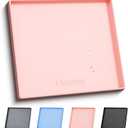 ukeetap Extra Thick Silicone Mat Waterproof with Raised Edge 22" x 19", Under Sink Mat for Kitchen & Bathroom, Kitchen Cabinet Liner, Multi-Purpose for Storage & Protection, Pink