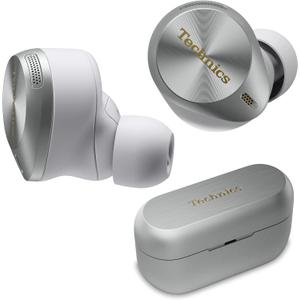 Technics Premium Hi-Fi True Wireless Bluetooth Earbuds with Advanced Noise Cancelling, 3 Device Multipoint Connectivity, Wireless Charging, Hi-Res Audio + Enhanced Calling - EAH-AZ80-S (Silver)