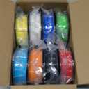 1.75mm 8 Spools Popular Colors 3D Printer PLA Filament Bundle Pack: Black White Red Blue Yellow Orange Limegreen SkyBlue, Each Spool 250g, Widely Compatible, Total 2Kg 3D Printing Filament