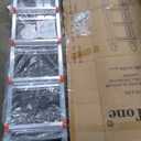 Soctone Ladder, A Frame 6 Step Extension Ladder, 22 Ft with Multi Position & Removable Tool Tray with Stabilizer Bar, 330 lbs Weight Rating Telescoping La dder for Household or Outdoor Work