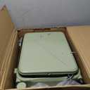 MILADA Wide Handle Carry On Luggage with Front Pocket Hardshell 20 Inch Front Opening Luggage with Spinner Wheels TSA Lock Aluminum Suitcase Airline Approved Carry-On Travel Luggage, Bamboo Green