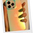 LONLI Hue - For iPhone 14 Pro Case - Fluorescent Coloful Holographic Iridescent Phone Case - [360 Shock-Absorbent Bumper] - Cute, Unique and Aesthetic Phone Cover for Women and Girls