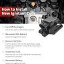 Square Ignition Coil Pack Compatible with 4.8 5.3 6.0 V8 2001 2002 2003 2004 2005 2006 Chevy Silverado 1500 2500 HD Suburban Avalanche Express GMC Sierra Yukon Savana Cadillac Escalade, IC400 D581