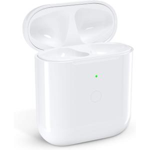 Charging Case for AirPod 1st/2nd Generation, Charger Port for Airpod Replacement Charger Case Built-in 450 mAh Battery Support Wireless & Wired -No Earbuds