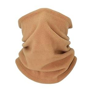 Winter Neck Warmer, Polar Fleece Neck Gaiter Warm Face Cover, Cold Weather Ski Face Mask Windproof for Men and Women (Black)