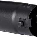 Pack of 2 Black Exhaust tip - Fit 1.5 to 2 Inch Exhaust Tail Pipe Diameter- Black Coated Stainless Steel - Car Muffler Tips