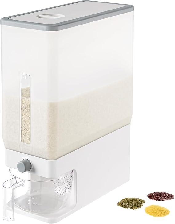 Lifewit Rice Dispenser, Rice Containers Storage, Sealed Moisture Proof Rice Bucket with Measuring Cup, Grain Flour Soybean for Kitchen Pantry Household