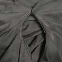 WDIRARA Women's Skirts Split Thigh Front Satin Skirt High Waist Ruched Zip Back WrapMidi Skirt (Large, Black)