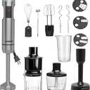 Handheld Immersion Blender Bundle, 1000W Powerful 12-in-1 Set for Smoothies,Orange Juicer,Minced meat,Milk frother,Egg Beater, Dough Hook, Vegetable Chopper, Potato Masher