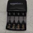 Amazon Basics Rechargeable Battery Charger for AA & AAA Nickel-Metal Hydride (NiMH) Batteries with USB Charging Port, Black