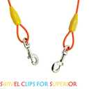 Petest 25ft Tie-Out Cable with Crimp Cover for Large Dogs Up to 90 Pounds