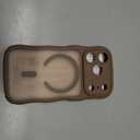 for iPhone 17 Pro Case for Women Girls,Compatible with MagSafe,Camera Control,Full Camera Protection, Cute Wave Magnetic Phone Case for iPhone 17 Pro,Brown