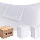White Pillowcases Standard Size 24 Pack - Bulk Pillow Cases with Envelope Closure, Soft Brushed Microfiber Pillow Covers Hospital Hotel Airb&bs Essentials for Hosts, 20x26
