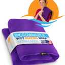 SunnyBay Extra Large Microwave Heating Pad, Microwavable Heavy Weighted Full Body Moist Hot Pack and Washable Fleece Cover, 10x24 Inches, 2.8 Lbs, Purple