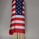 Pack of 100 American Flags with wood Stick, 12x18 Inch American Flags for outside, US Flags/American Hand Held Stick Flags with Kid-Safe Spear Top, Perfect for Patriotic Decorations, Parades, Veteran Party,4th of July decorations