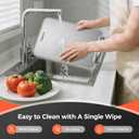 Sumzzz 2-in-1 Stainless Steel Cutting Board, Double-Sided for Raw Meat & Vegetables, Dishwasher Safe, Easy to Clean, Non-Slip Large Chopping Board with Juice Groove, Ideal for Home Kitchen (1611)
