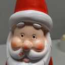 Christmas Decorations Santa Claus Figurines Christmas Table Ornaments Resin Cartoon Cute Santa Claus Statue Sculpture Winter Festive Xmas Gifts for Holiday Party Home Office Desktop Decoration