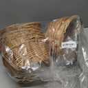 Barydat 6 Pcs Small Wicker Picnic Basket with Handle Flower Girl Baskets Oval Willow Woven Braided Gift Basket for Easter Weddings Baby Shower Home Garden Decor (Khaki,9" x 7" x 4")