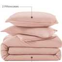 Litanika Pink Twin Comforter Set for Girls, 2 Pieces Kids Blush Plain Bedding Comforter Set, All Season Bed Set (66x90In Comforter & 1 Pillowcase)
