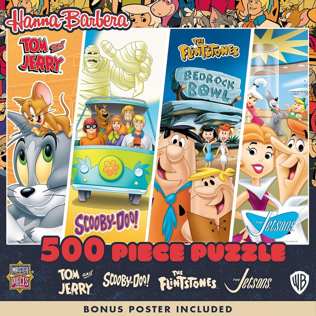 MasterPieces 500 Piece Scooby Doo Jigsaw Puzzle for Adults and Family - Hanna-Barbera Classics - 15"x21" - Intermediate Skill Level